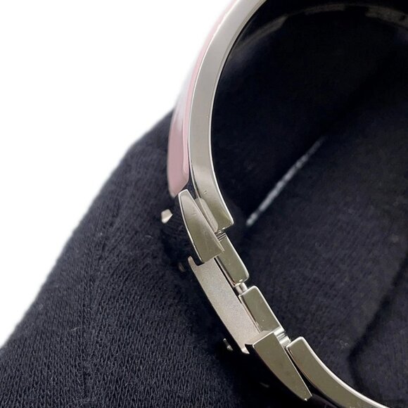 HERMES Clic Clac H Size PM Metal/Enamel Rose Candor/Silver - Picture 6 of 11